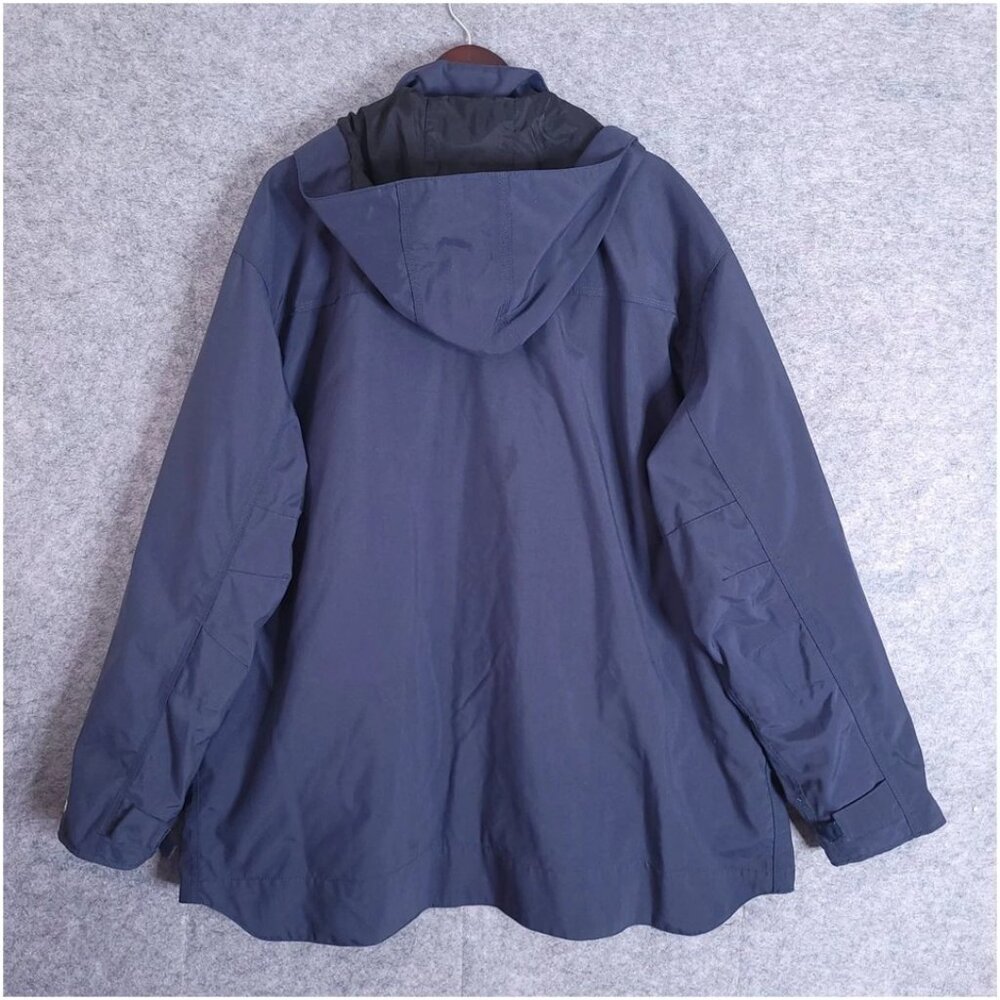 CARHARTT XL Blue Shoreline Waterproof Jacket C72 BLS Full Zip Hooded Mesh Lined - Picture 11 of 14